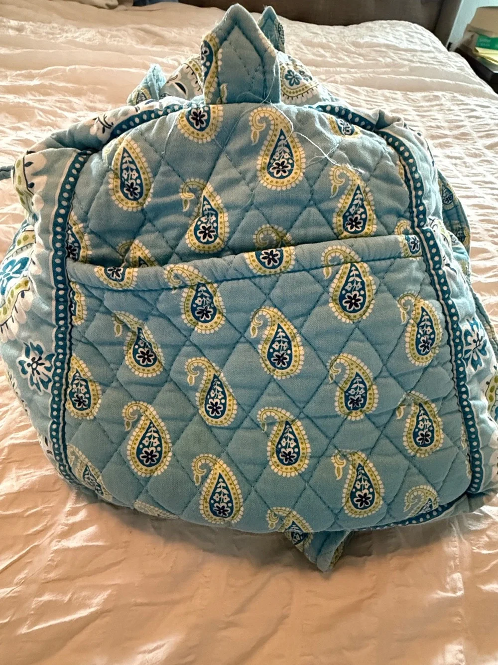 Vera Bradley Quilted Paisley Tote Bag in Light Blue